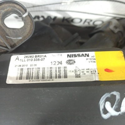 Фара левая Qashqai (J10) 2006-2014 ПОСЛЕ 2010 ГОДА  26060BR01B