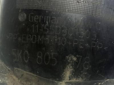 Подкрылок передний правый VW Golf VI (2008-2013)  5K0805978