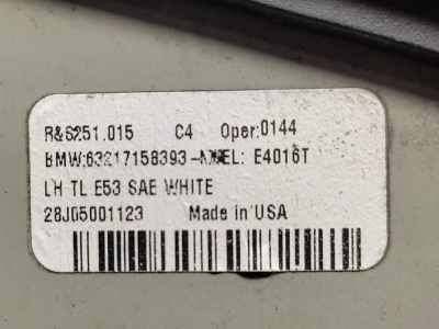 Фонарь задний левый X5 E53 дорест. X5E53 63217158393
