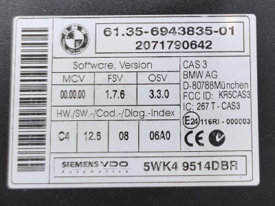 Блок CAS3  E60 61359147187