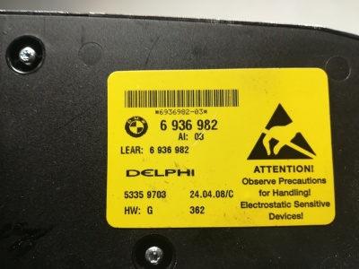 Блок регулировки сиденья правый E92   61316936982